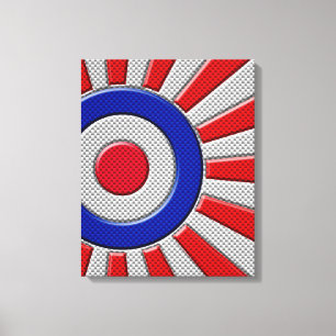 Toile Conception de Sunburst Roundel Mod en fibre de car