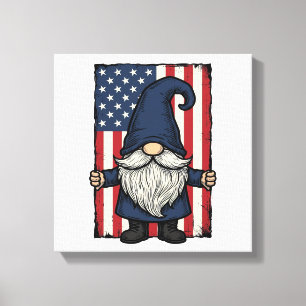 Toile Conception de t-shirt de drapeau vintage Gnome pat