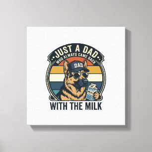 Toile Conception de T-shirt rétro lait drôle de père She