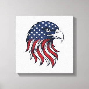 Toile Conception de vecteur de drapeau d'aigle patriotiq