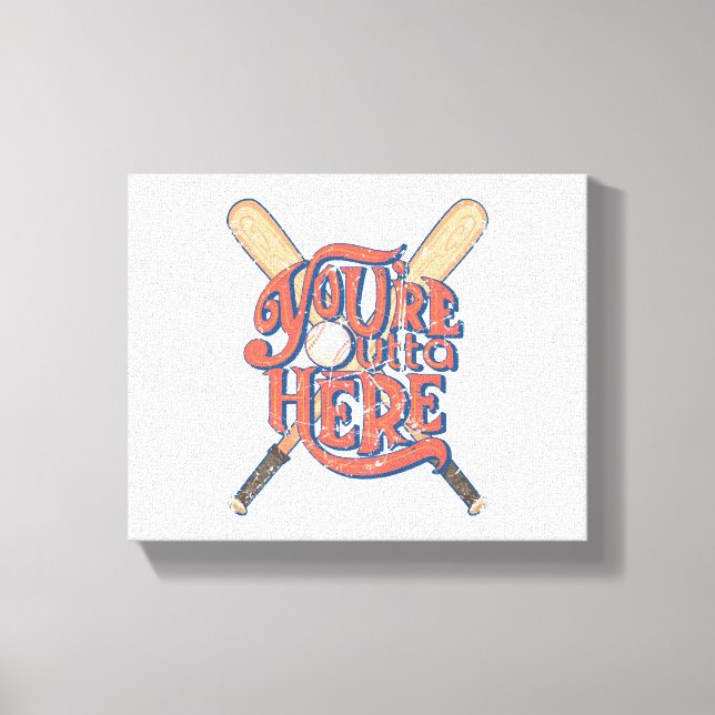 Toile Conception du ventilateur de baseball rétro (Recto)