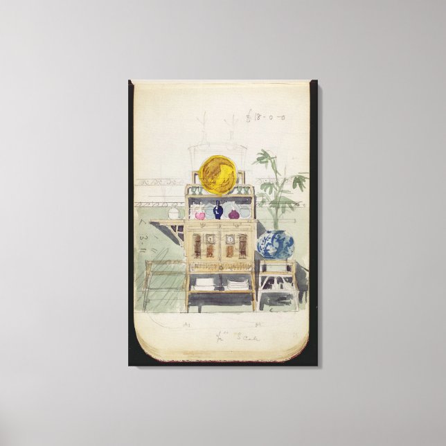 Toile Conception d'un tableau de bord, c.1860s-les année (Recto)