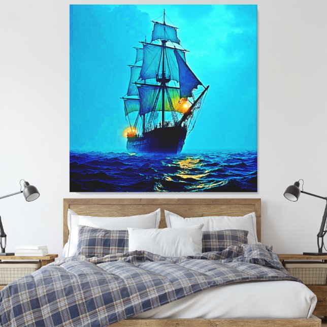 Toile Conception d'un voyage en mer de grande taille (Insitu(Chambre))