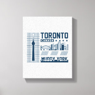 Toile Conception graphique de la skyline urbaine de Toro