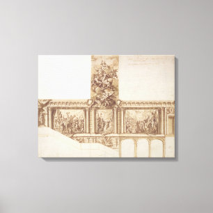 Toile Conception pour les murs de plafond et l'escalier