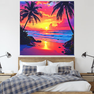 Toile Conception Tropical Sunset Paradise