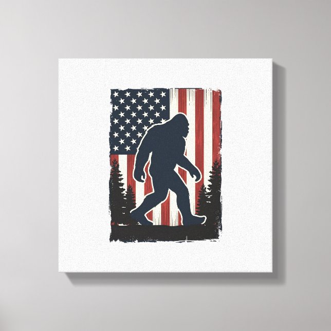 Toile Conception vectorielle de forêt de drapeau américa (Recto)