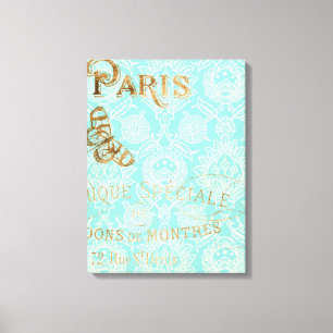 Toile Conception vintage d'or de Paris