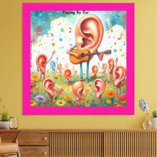 Toile Concert de guitare d'oreille : jouer à l'oreille