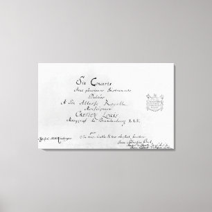 Toile Concertos de Brandebourg, 1721