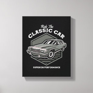 Toile Conduisez la Performance de Voiture Classique Desi