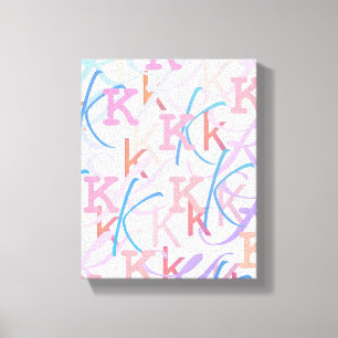 Toile Confettis en forme de lettre "K"