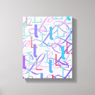 Toile Confettis en forme de lettre "L"
