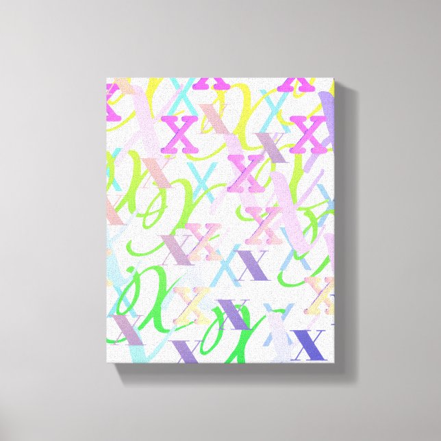 Toile Confettis en forme de lettre "X" (Recto)