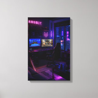 Toile Configuration de jeu Cyberpunk Art esthétique de c