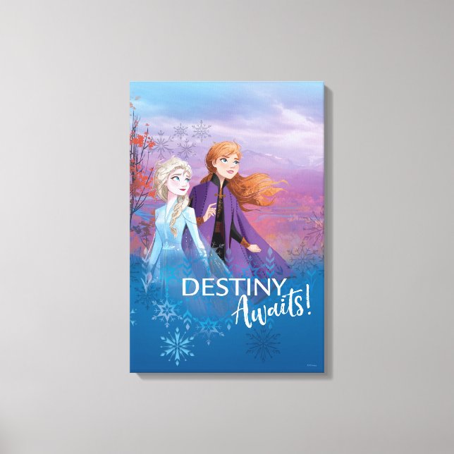 Toile Congelé 2 : Elsa & Anna | Destiny Await ! (Recto)