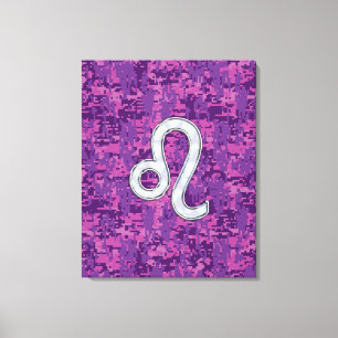 Toile Connexion Leo Zodiac sur Camouflage numérique Fuch