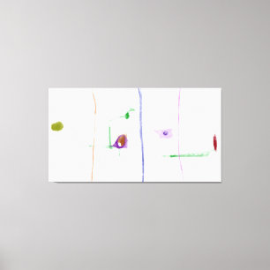 Toile Connexions Éthérées  Abstrait Minimaliste Pastel A