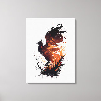 Toile Conquérir l'adversité : Phoenix se lève des cendre