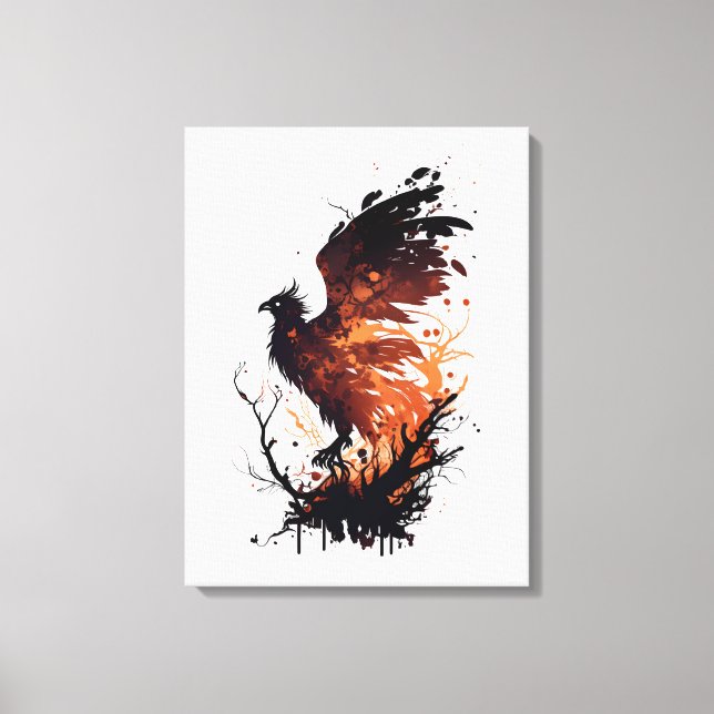 Toile Conquérir l'adversité : Phoenix se lève des cendre (Recto)