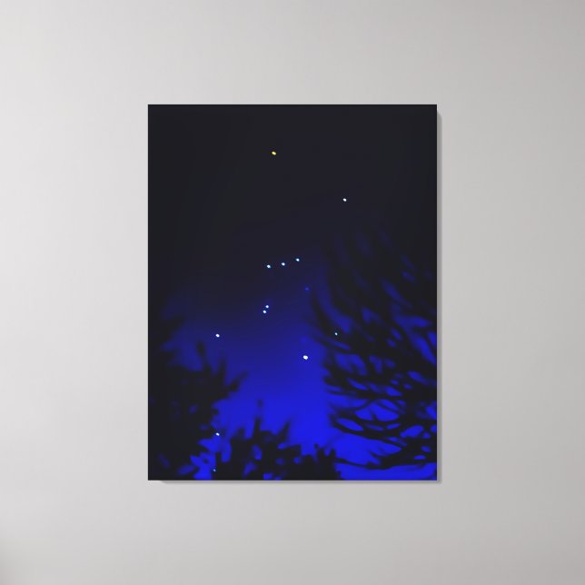 Toile Constellation d'Orion brillante avec Betelgeuse (Recto)