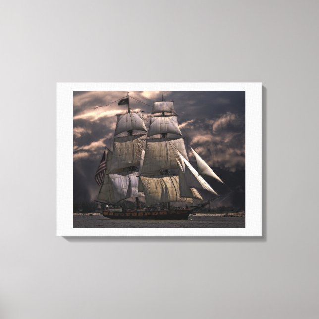 Toile Constitution américaine "Vieux Ironsides". (Recto)