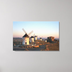 Toile Consuegra, La Mancha, Espagne, moulins à vent