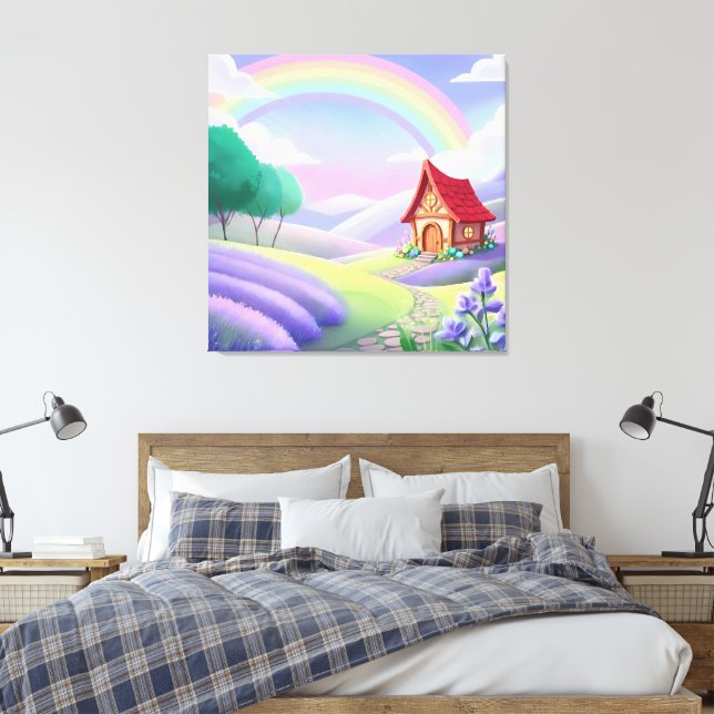 Toile Conte de fées sous l'arc-en-ciel (Insitu(Chambre))