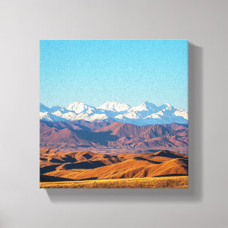 Toile Contrastes colorés : Désert et Neige