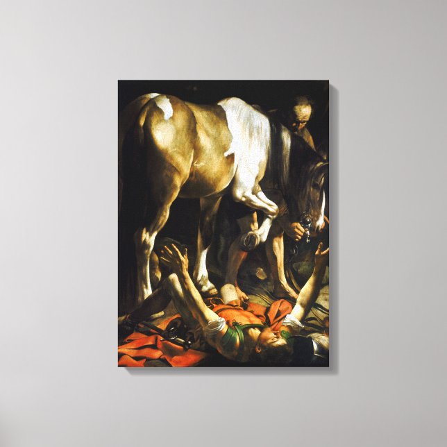 Toile Conversion du Caravaggio sur le chemin de Damas (Recto)