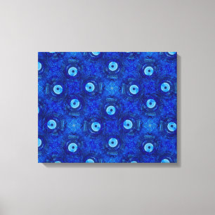 Toile Cool, art numérique moderne de bleu mauvais oeil m