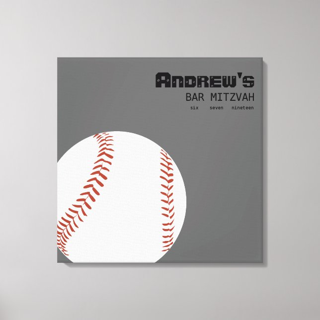 Toile COOL BASEBALL Bar Mitzvah Connexion Bureau (Recto)