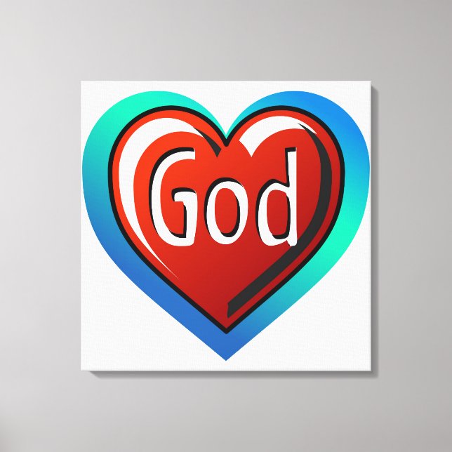 Toile Cool DIEU Coeur (Recto)