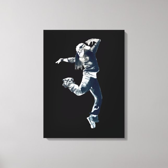 Toile Cool hip hop dancer dessin (Recto)
