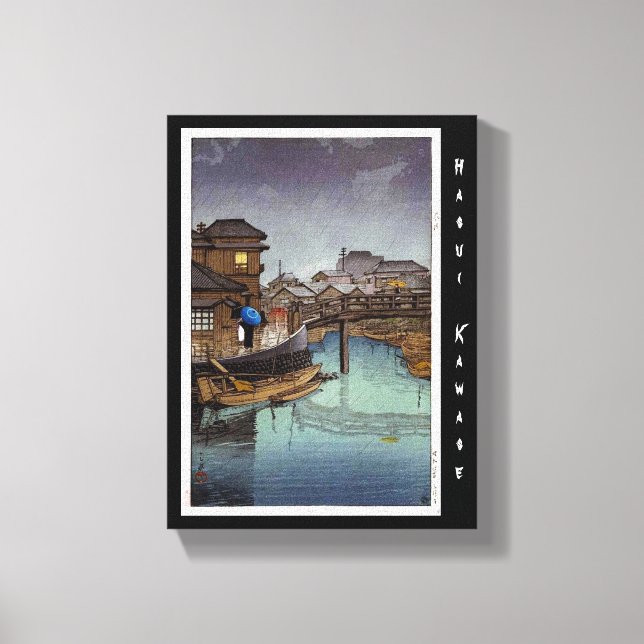 Toile Cool oriental japonais Kawase rainy day art (Recto)
