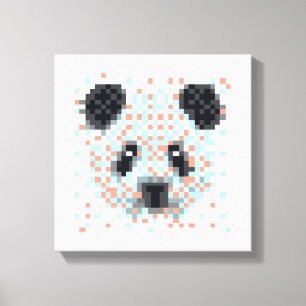 Toile Cool Panda Pixel Art