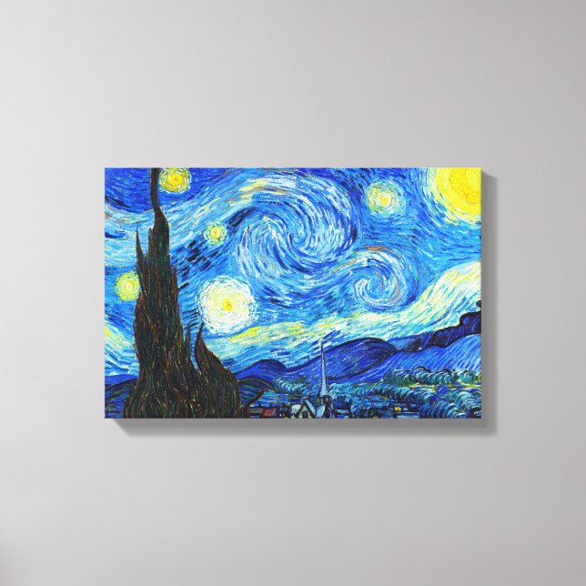 Toile Cool Starry Night Vincent Van Gogh peinture (Recto)