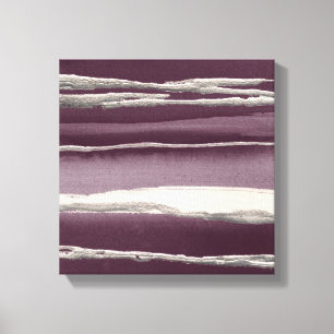 Toile Copie d'abrégé sur pourpre de rose d'argent