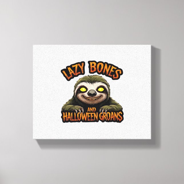 Toile Copie d'os de Lazy et de Groans d'Halloween - S Dé (Recto)