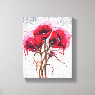 Toile Coquelicots rouges de Lisa