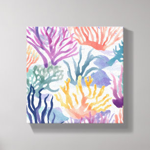 Toile Corail Coloré Peinture à l'aquarelle de corail o