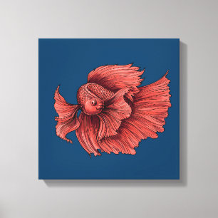 Toile Coral Siamese combat le poisson