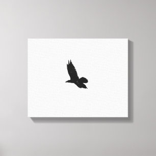 Toile Corbeau noir et blanc 11x14