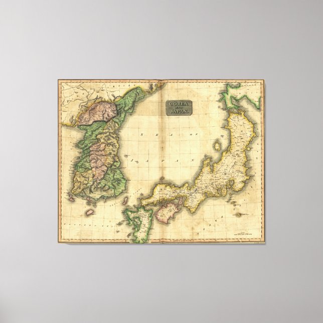 Toile Corea (Corée) et Carte du Japon (1815) (Recto)