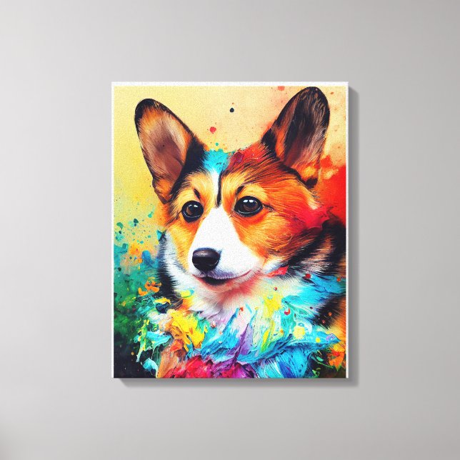 Toile Corgi chien animal animal familier adorable compag (Recto)