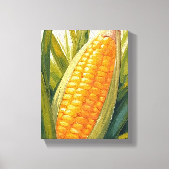 Toile Corn Stalk | Pays agricole Peinture pétrolière du  (Recto)