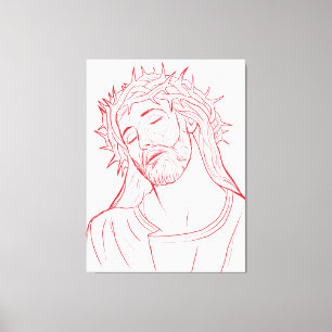 Toile Corpus Delikti, visage de Jésus