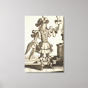 Toile Costume pour un marchand de plume, pub. par Gerard