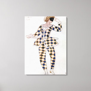 Toile Costumez la conception pour le harlequin, de la
