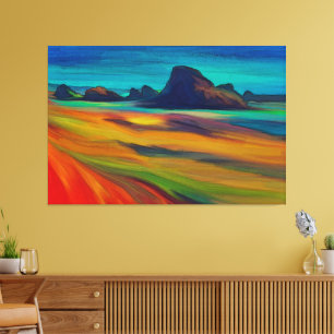 Toile Côte colorée du Cap Sebastian Oregon